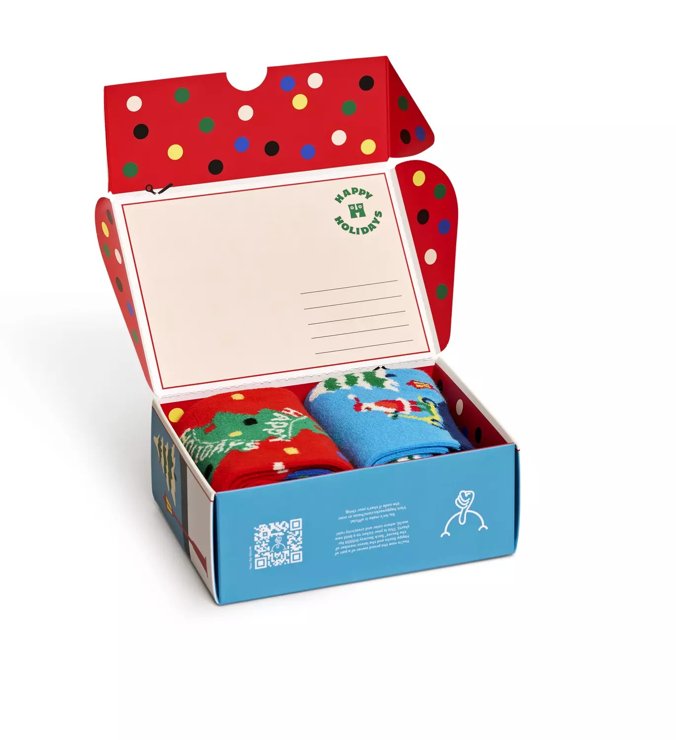 2-Pack Happy Holidays Socks Gift Set-Strømper-Happy Socks-Aandahls