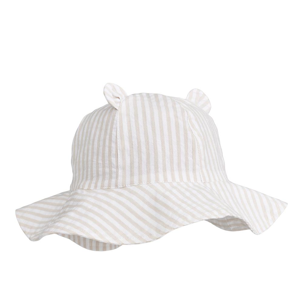 Amelia seersucker sun hat w/ears-Hodeplagg-Liewood-Aandahls