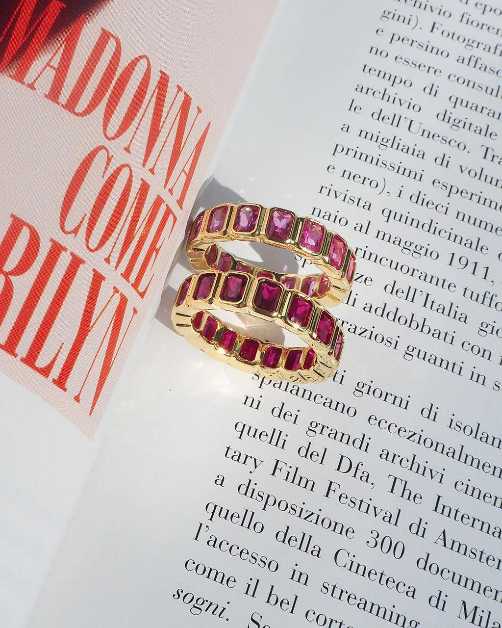 BEZEL EMERALD BALLIER RING-Acces-LUV AJ-Aandahls