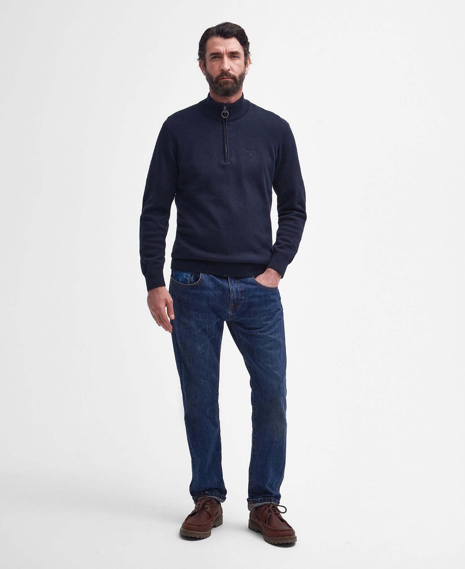 Barbour Cotton Half Zip-Genser-Barbour-Aandahls