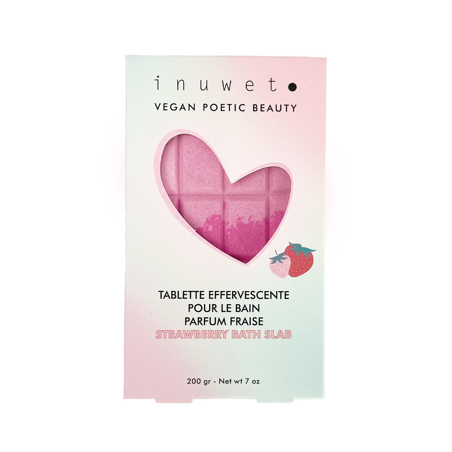 Bath tablet fizz - strawberry-Tilbehør-Inuwet-Aandahls