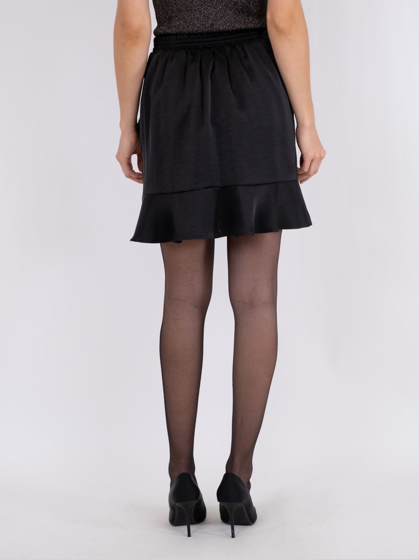 Bekka Heavy Sateen Skirt-Skjørt-Neo Noir-Aandahls