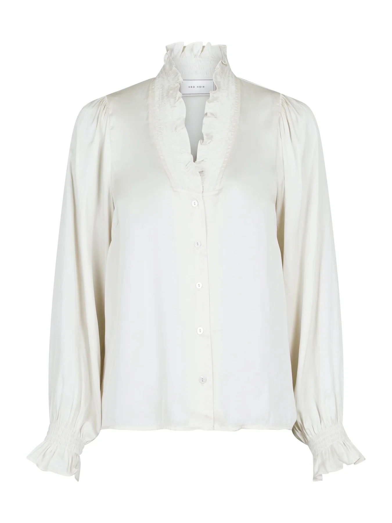 Brielle Satin Blouse-Bluser-Neo Noir-Aandahls