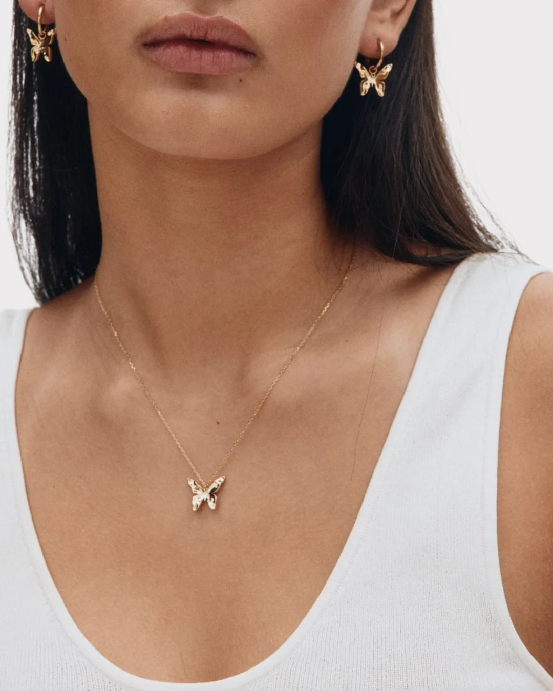 Butterfly Necklace S Gold-Smykke-Edblad-Aandahls