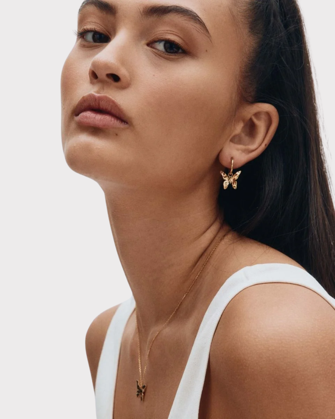 Butterfly hoops gold-Smykke-Edblad-Aandahls