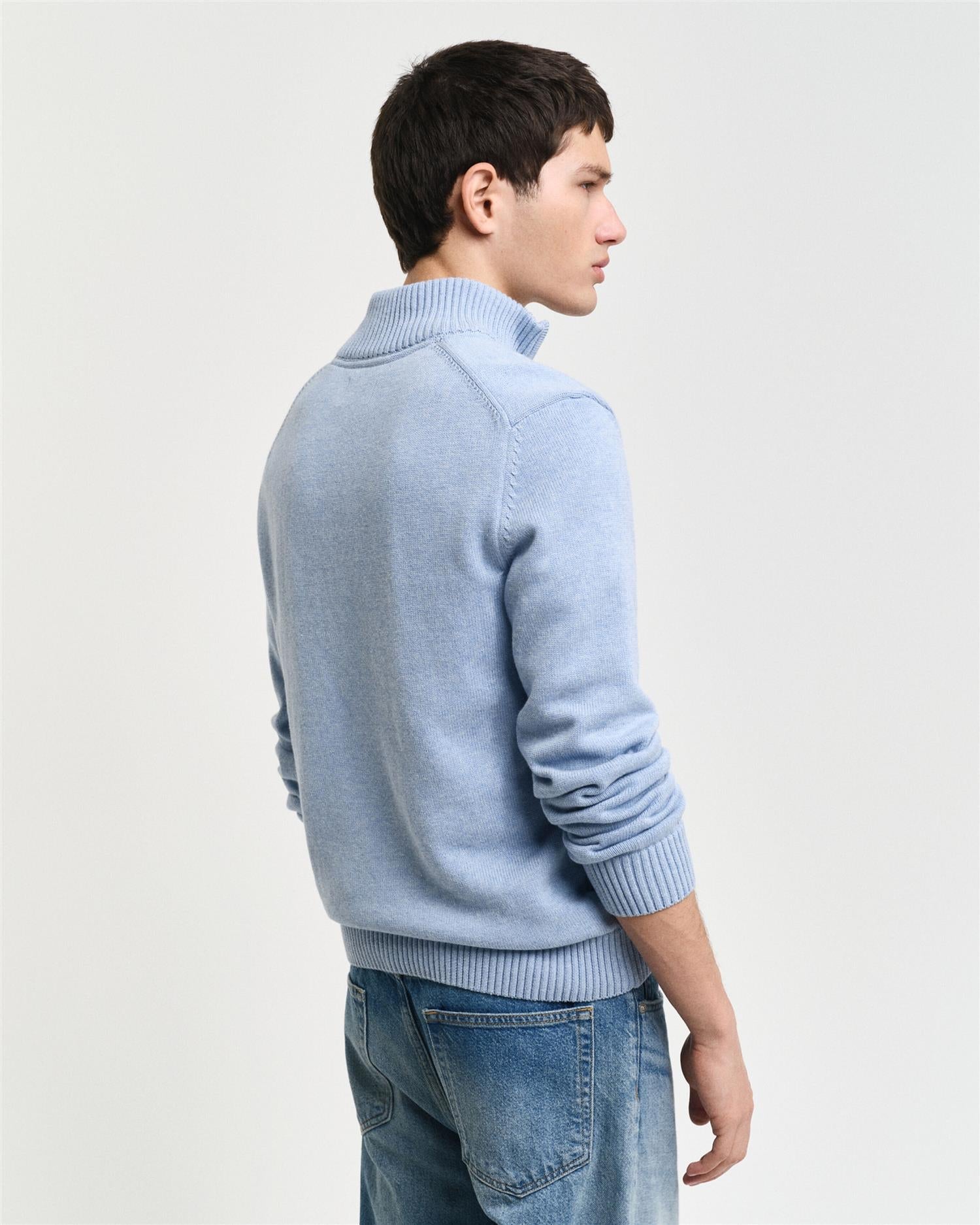 CASUAL COTTON HALF ZIP-Genser-Gant-Aandahls