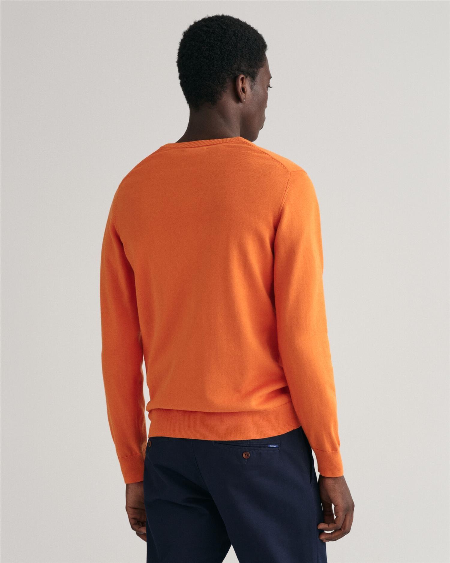 CLASSIC COTTON V-NECK-Strikk-Gant-Aandahls