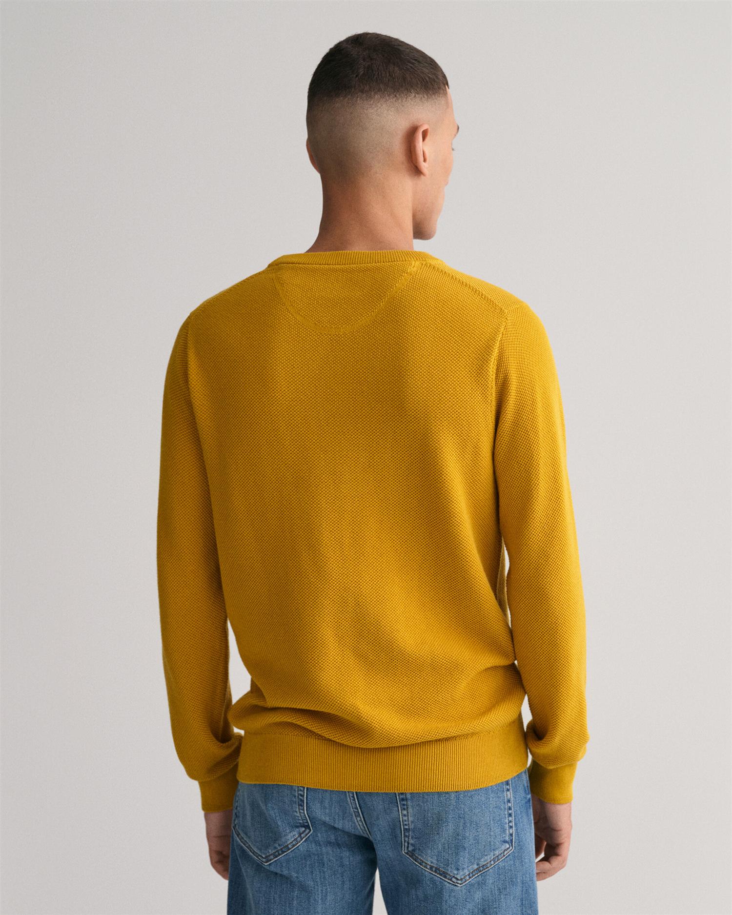COTTON PIQUE C-NECK-Genser-Gant-Aandahls