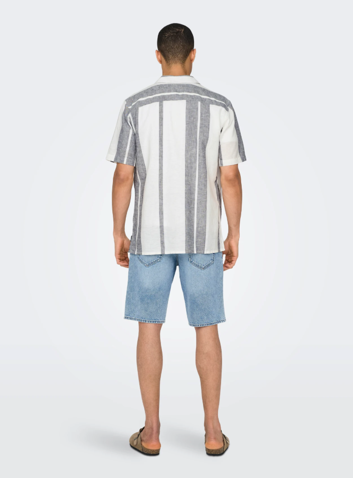 Caiden life stripe res linenblend noos-Skjorter-Only & Sons-Aandahls