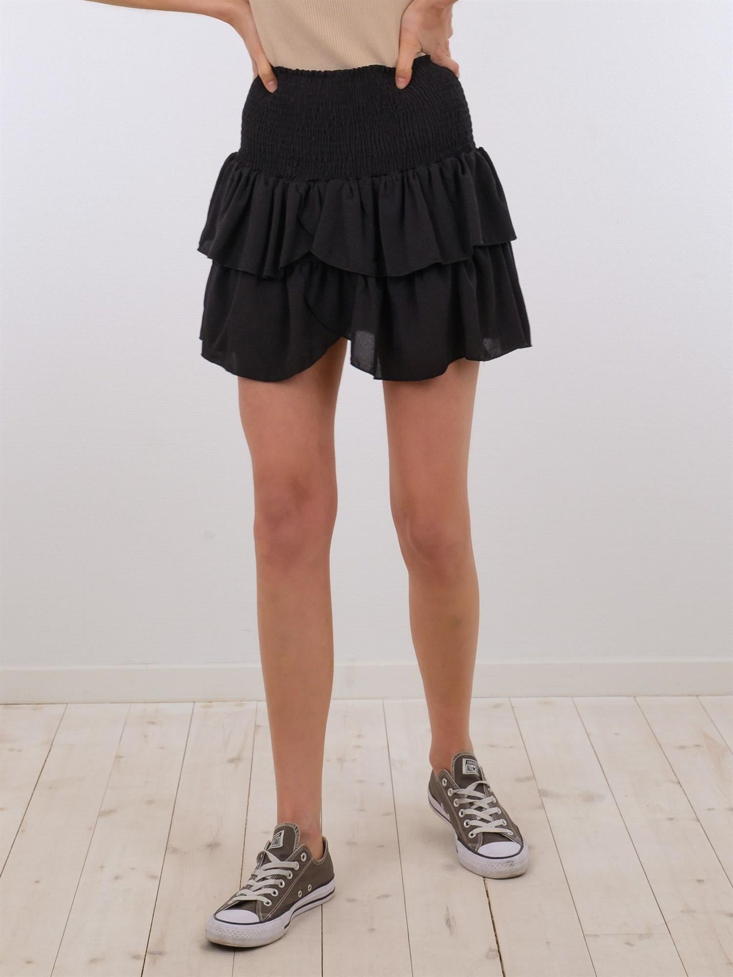 Carin R Skirt-Skjørt-Neo Noir-Aandahls