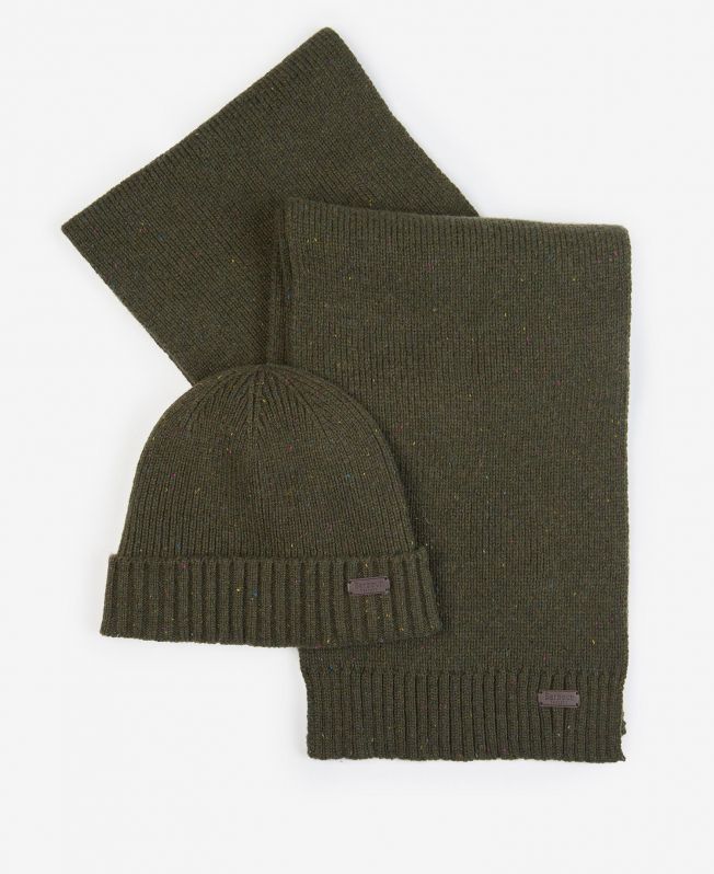 Carlton Fleck Beanie & Scarf-Acces-Barbour-Aandahls