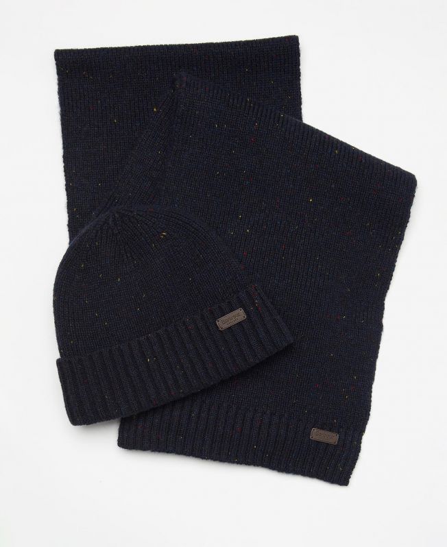 Carlton Fleck Beanie & Scarf-Acces-Barbour-Aandahls