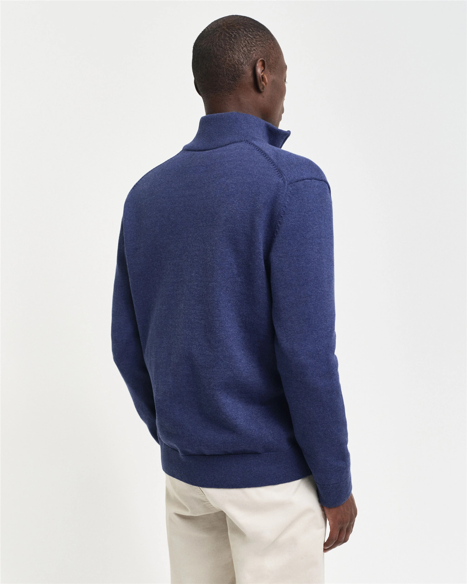 Casual Cotton Zip Cardigan-Genser-Gant-Aandahls