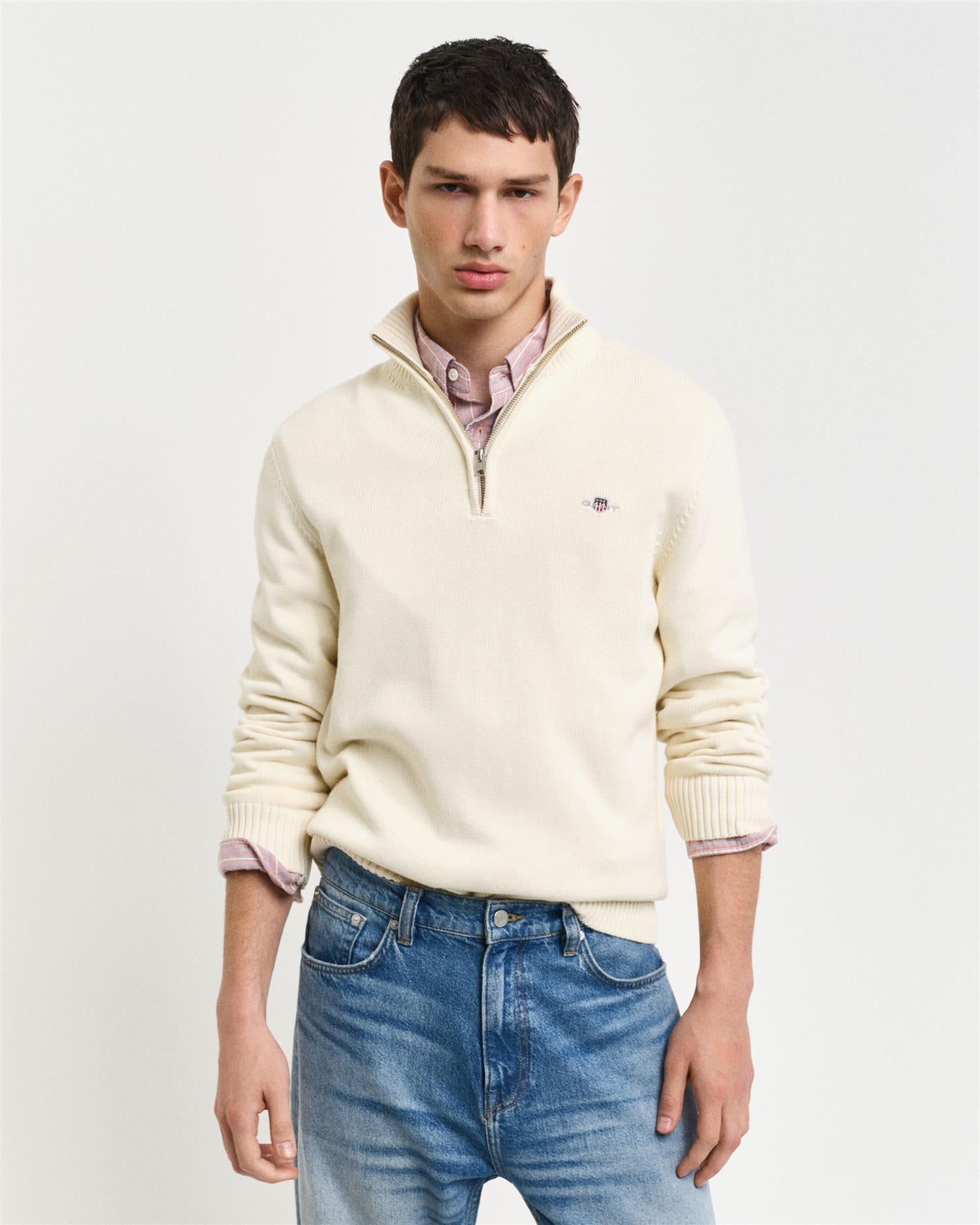 Casual cotton half zip-Genser-Gant-Aandahls