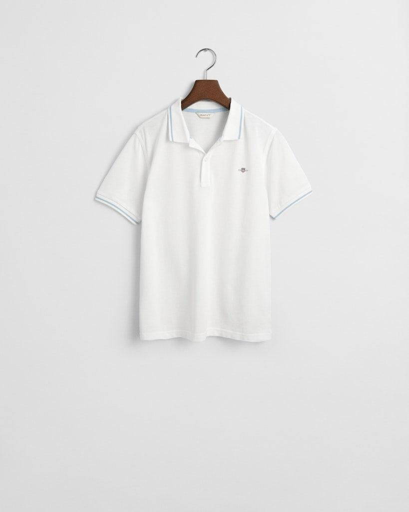 Contrast tipping ss pique ru-T-shirt-Gant-Aandahls