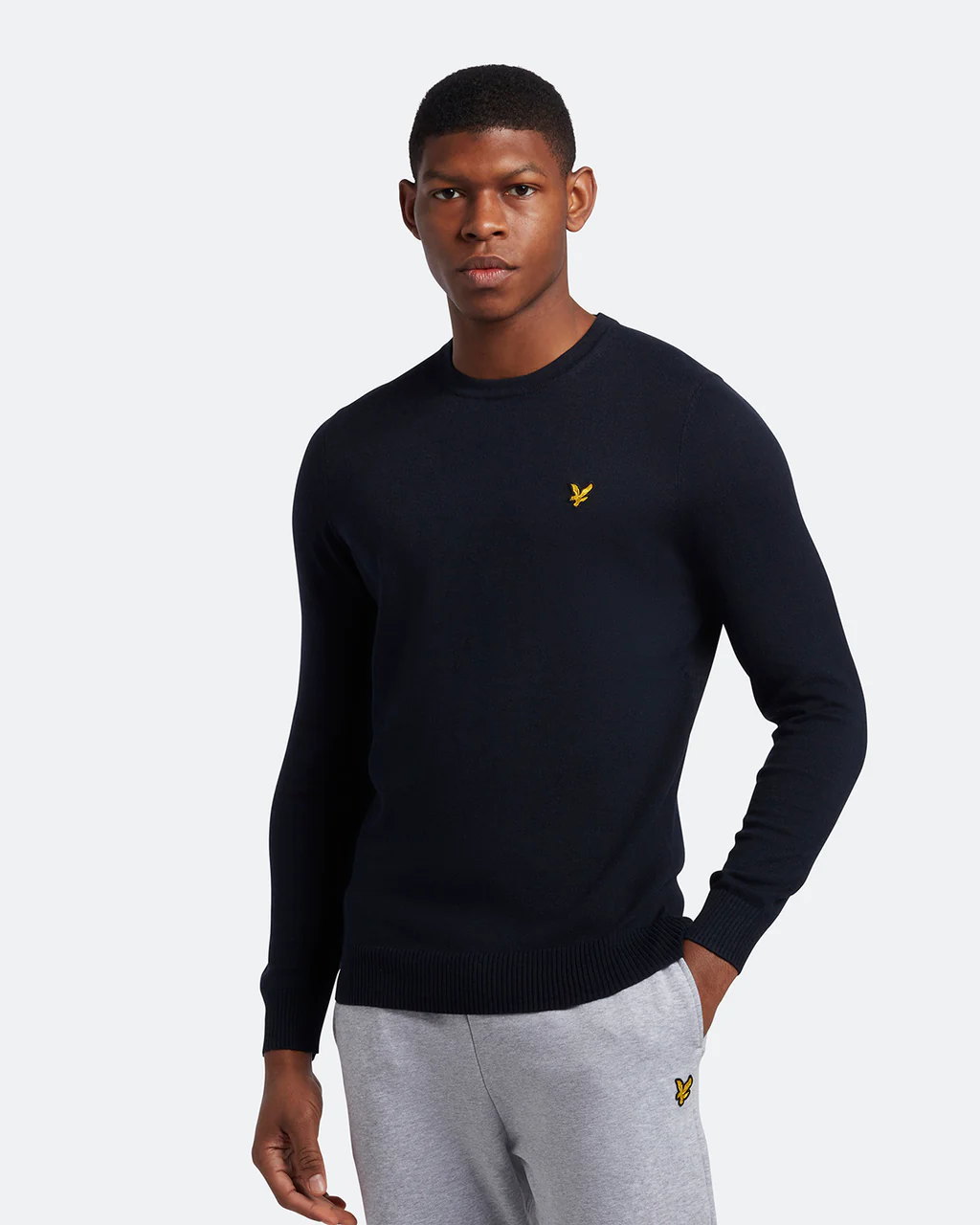 Cotton Merino Crew Jumper-Genser-Lyle & Scott-Aandahls