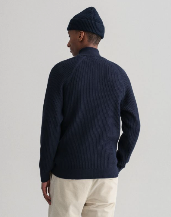 Cotton Texture Halfzip-Genser-Gant-Aandahls