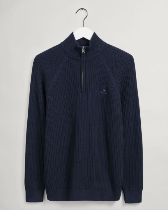 Cotton Texture Halfzip-Genser-Gant-Aandahls
