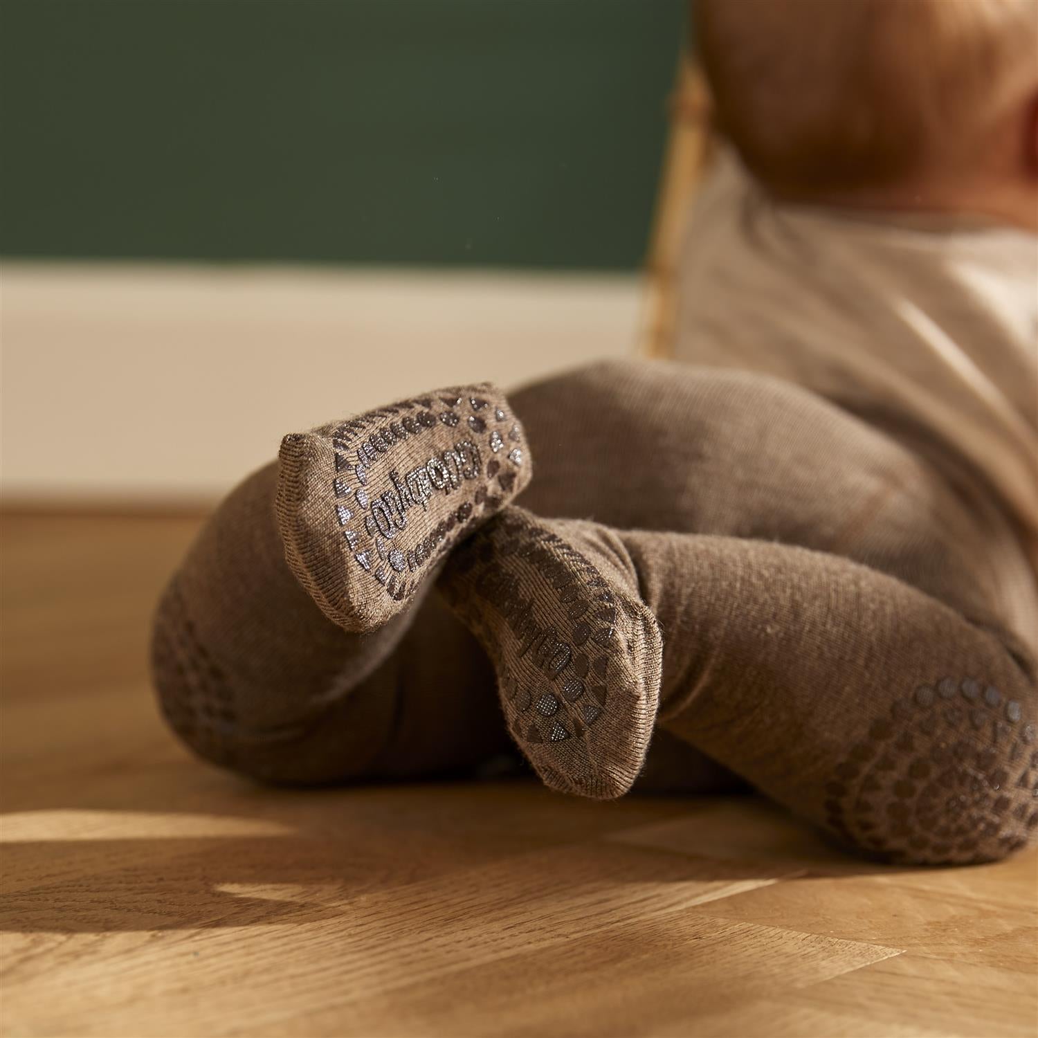 Crawling tights anti-slip wool-Strømper-GoBabyGo-Aandahls