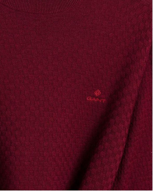D1.Merino Texture Crew-Genser-Gant-Aandahls