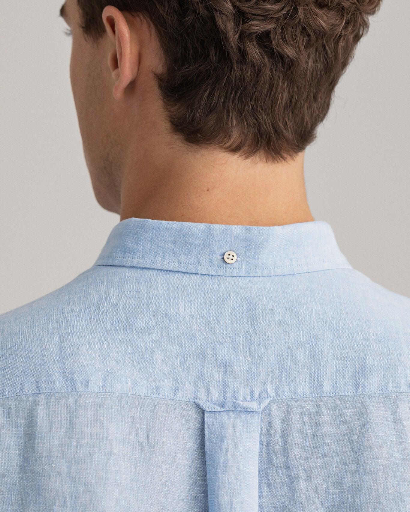 D2. REG LINEN SHIRT SS BD-Skjorter-Gant-Aandahls