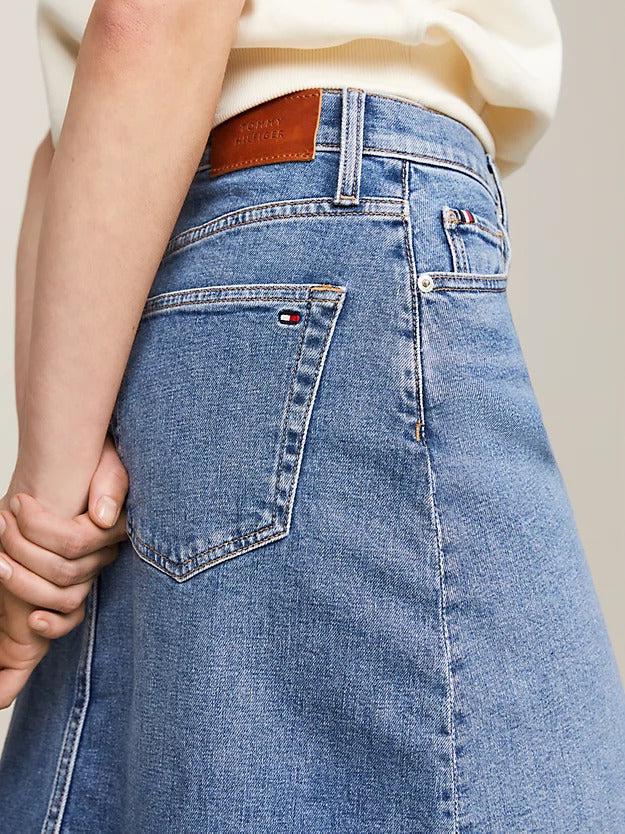 DNM A-line skirt HW mel-Skjørt-Tommy Hilfiger-Aandahls