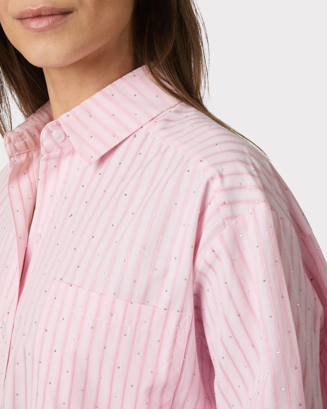 Dalma Soft Stripe Shirt-Skjorte-Neo Noir-Aandahls