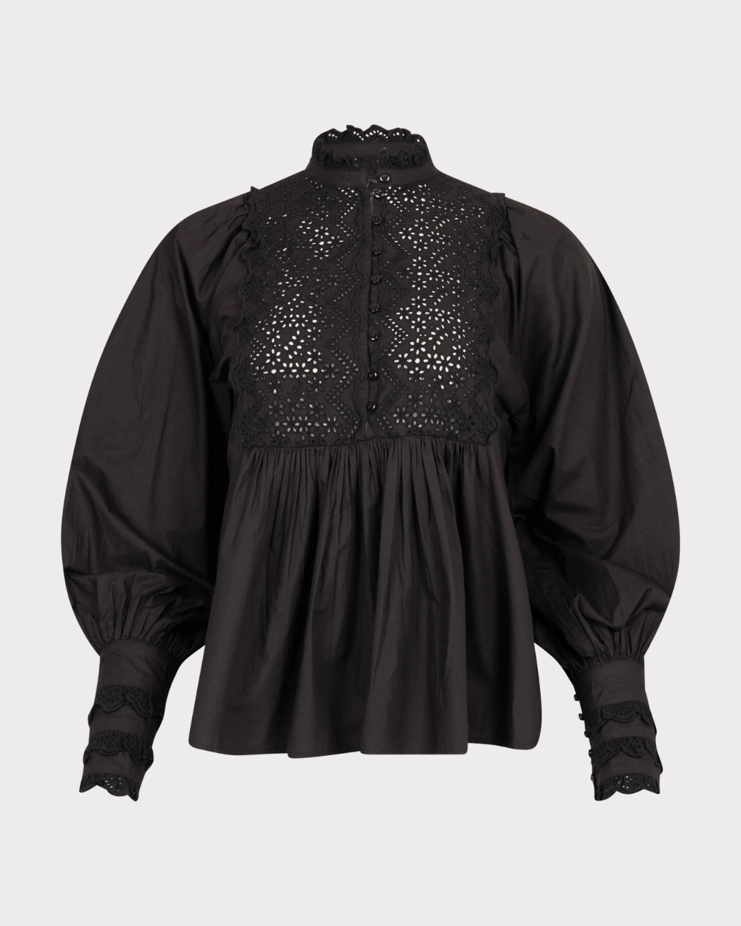 Décorated Poplin Blouse-Skjorte-ByTimo-Aandahls
