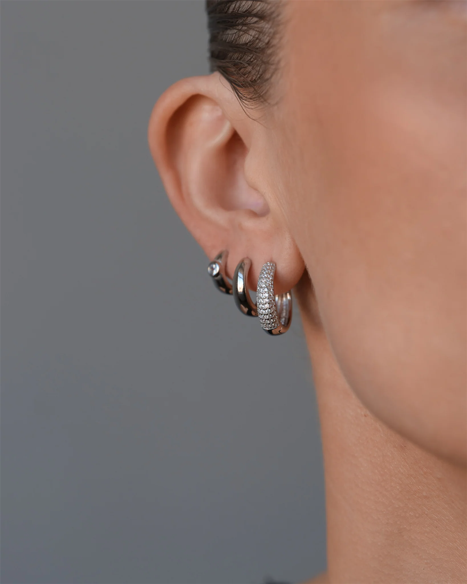 Dome Hoops Medium-Accessories-Philippa Studios-Aandahls