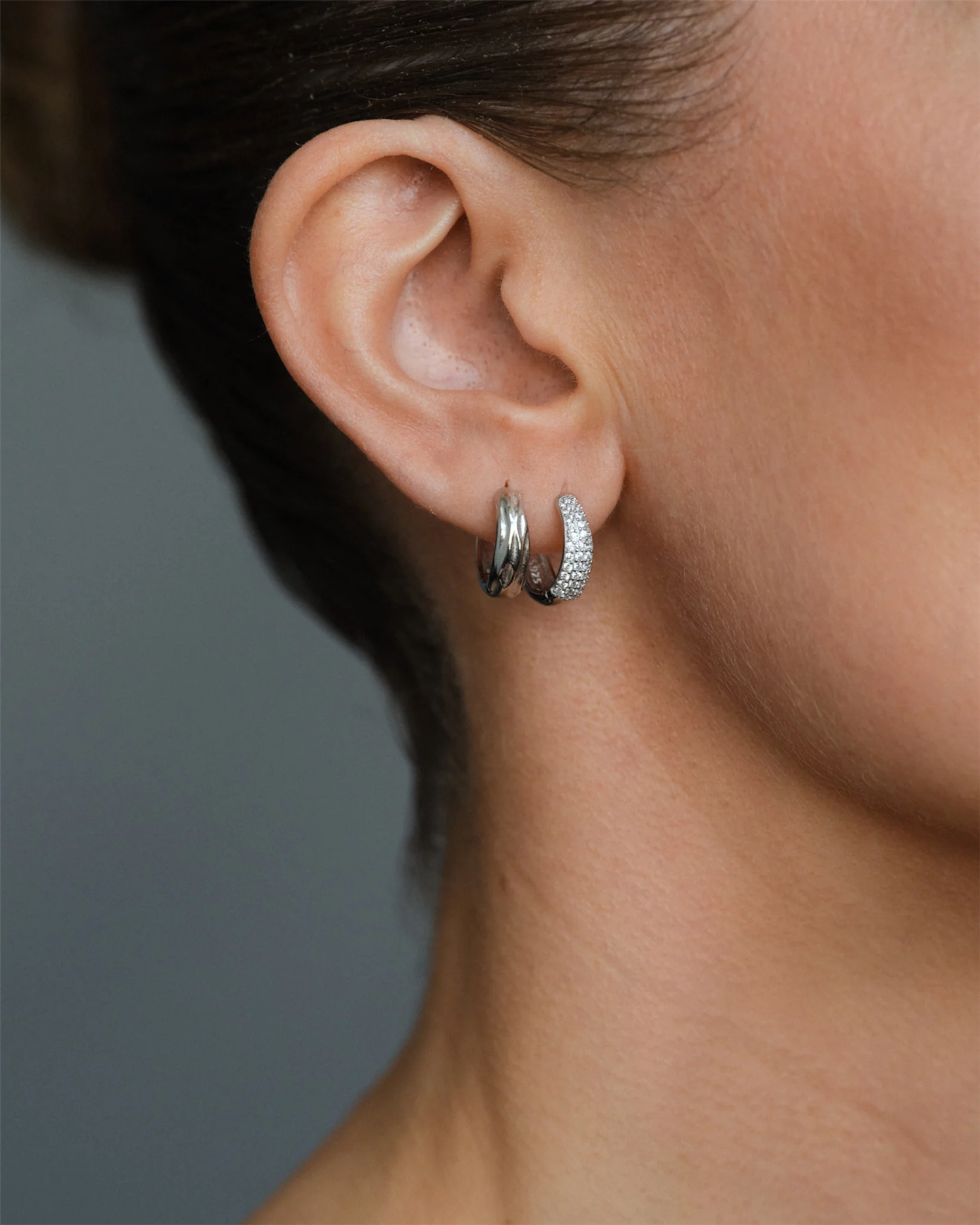 Dome Structured Hoops Medium-Accessories-Philippa Studios-Aandahls