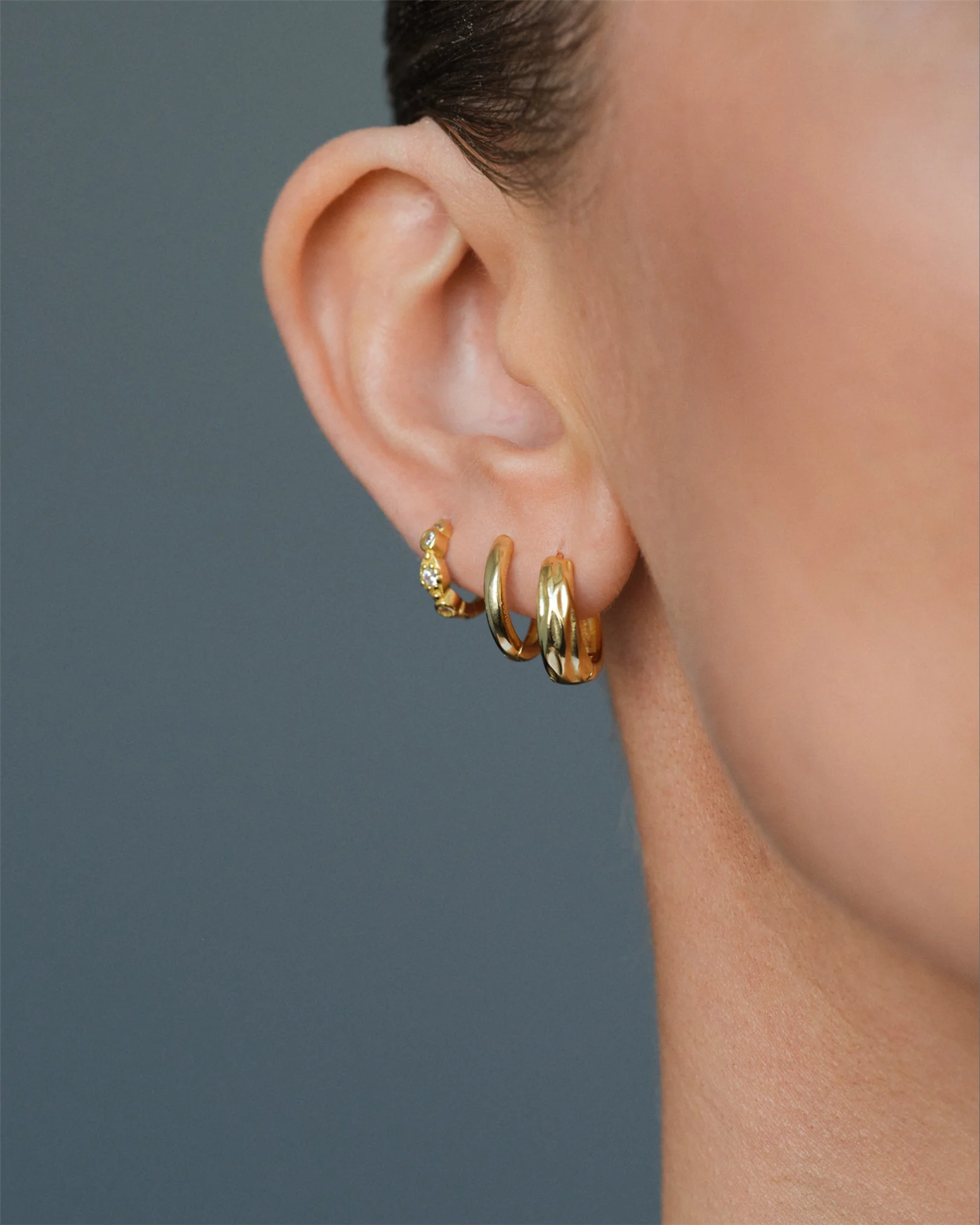 Dome Structured Hoops Medium-Accessories-Philippa Studios-Aandahls
