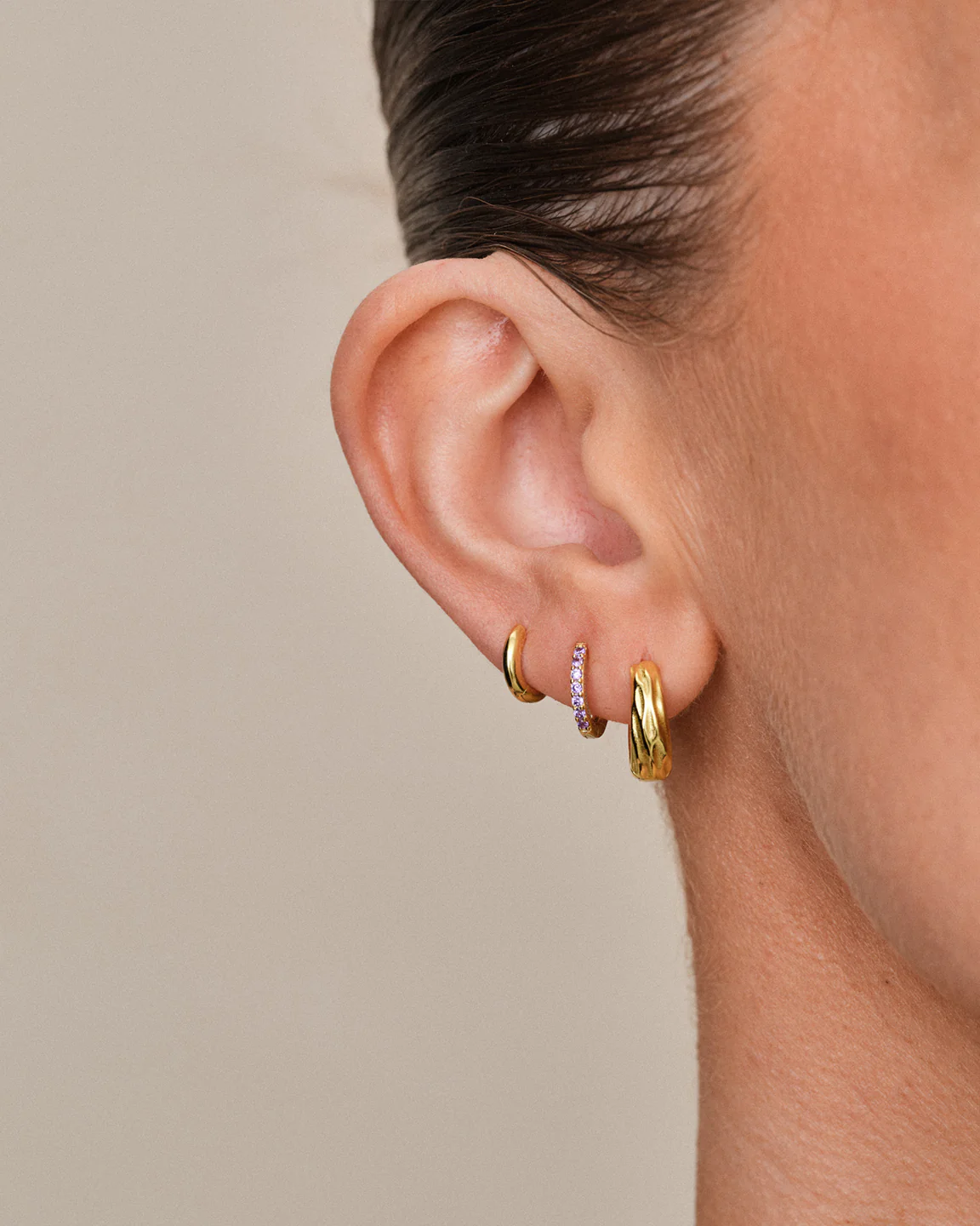 Dome Structured Hoops Medium-Accessories-Philippa Studios-Aandahls