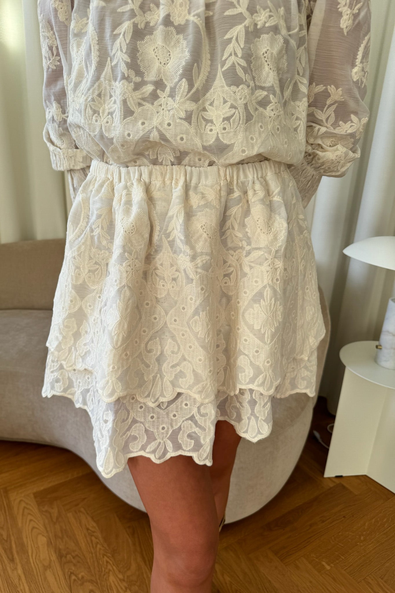 Ellinordic Lace Mini Skirt-Skjørt-BY IC-Aandahls