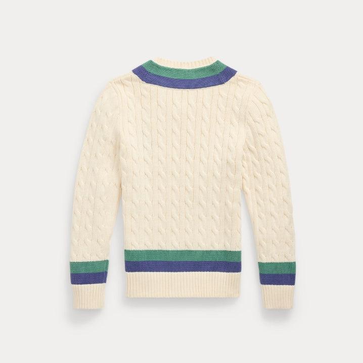Embroidered cotton cricket sweater-Genser-Polo Ralph Lauren-Aandahls