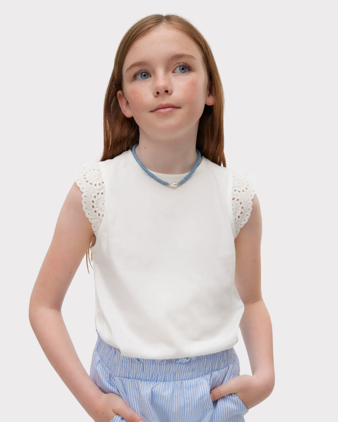 Emily Sl Gathering-T-shirt-Vero Moda Girl-Aandahls