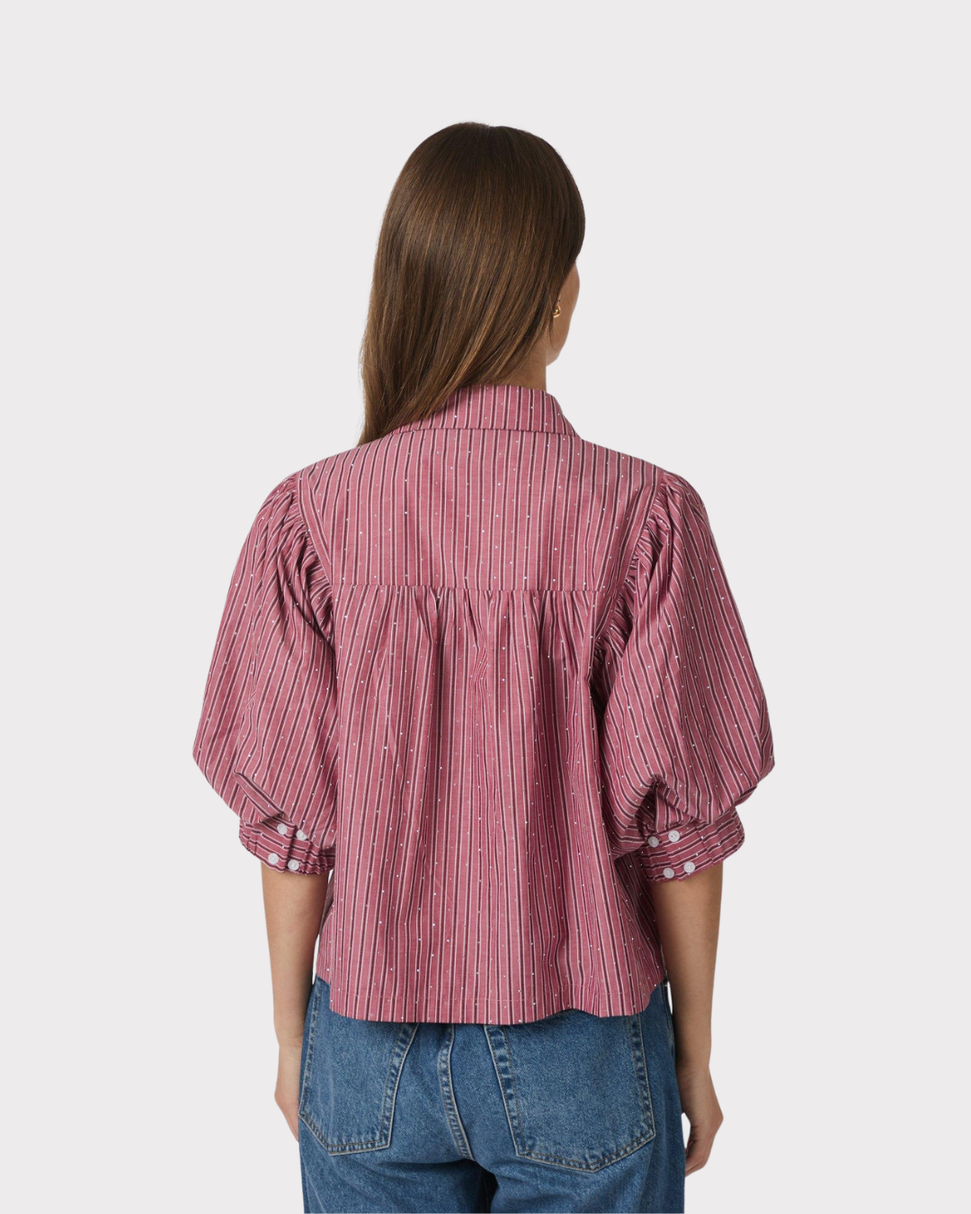 Etta Soft Stripe Stone-Overdel-Neo Noir-Aandahls
