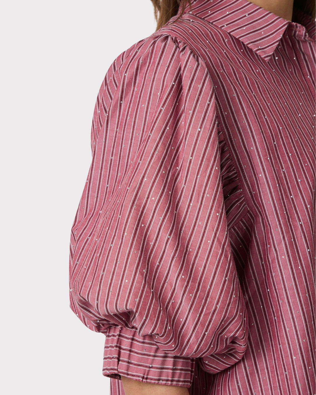 Etta Soft Stripe Stone-Overdel-Neo Noir-Aandahls
