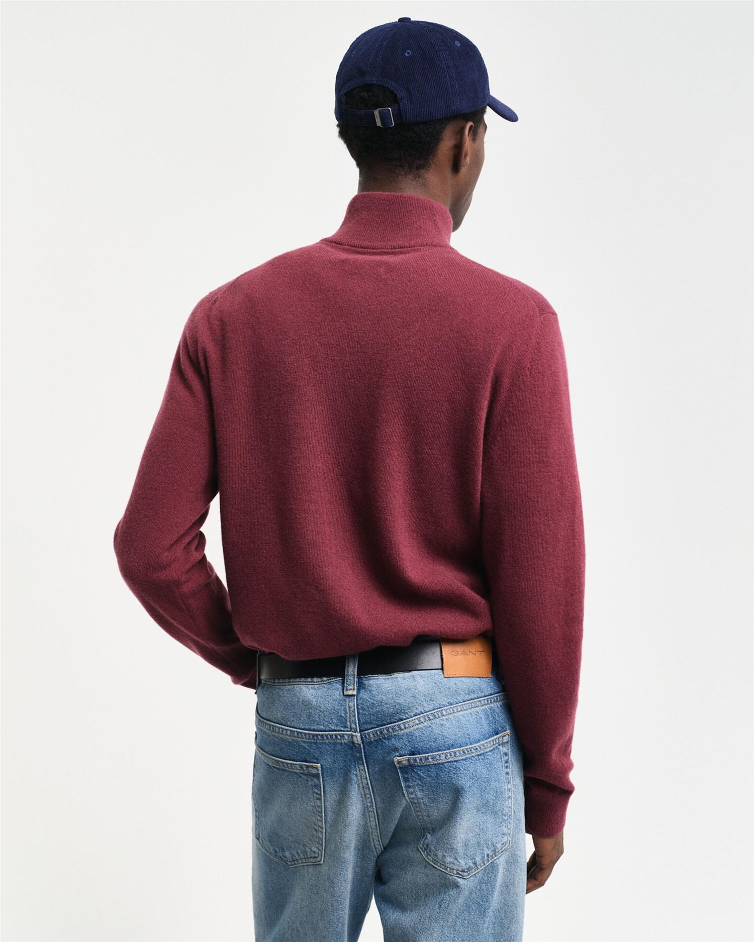 Extrafine lambswool half zip-Genser-Gant-Aandahls