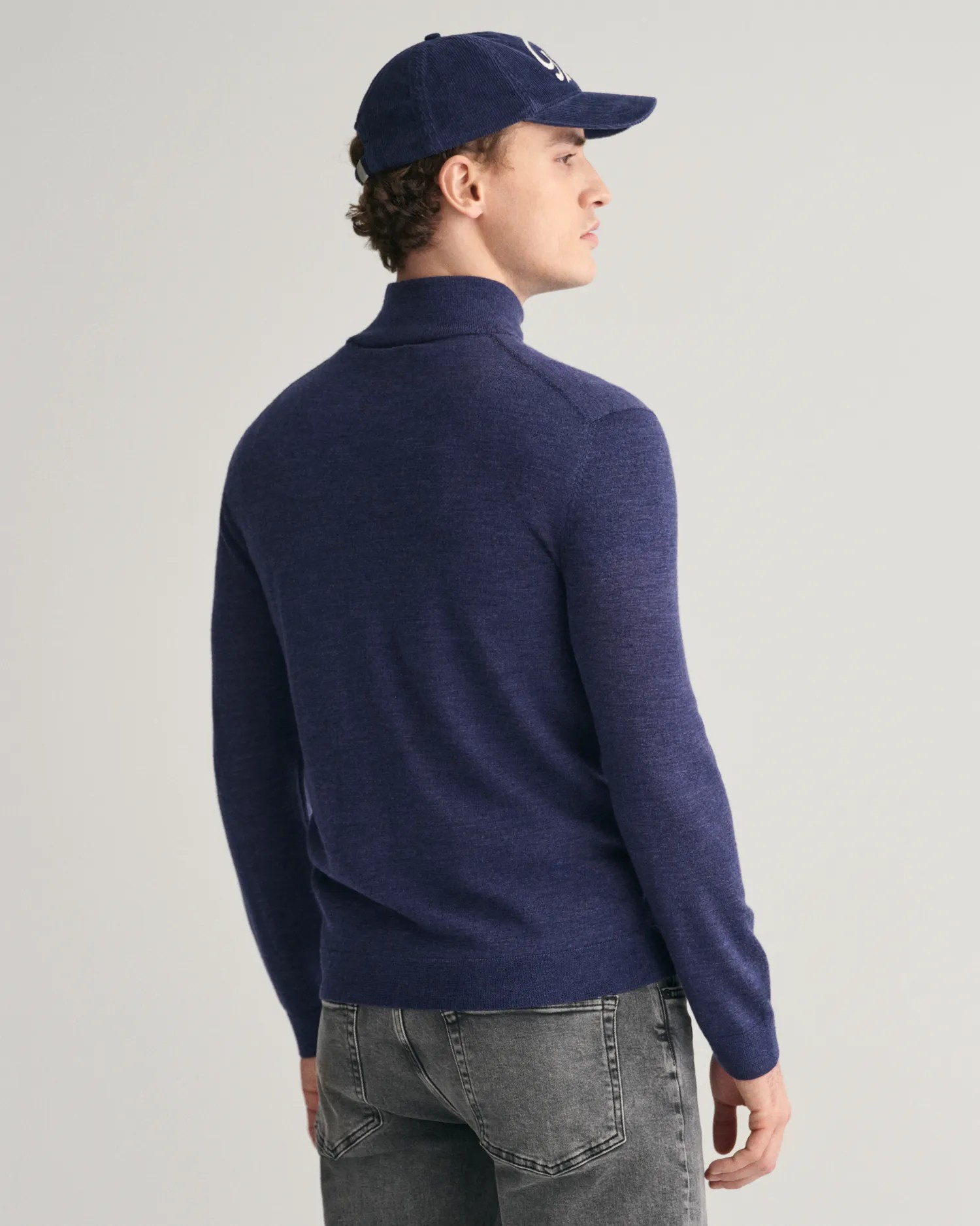 Extrafine merino wool half zip-Cardigan-Gant-Aandahls