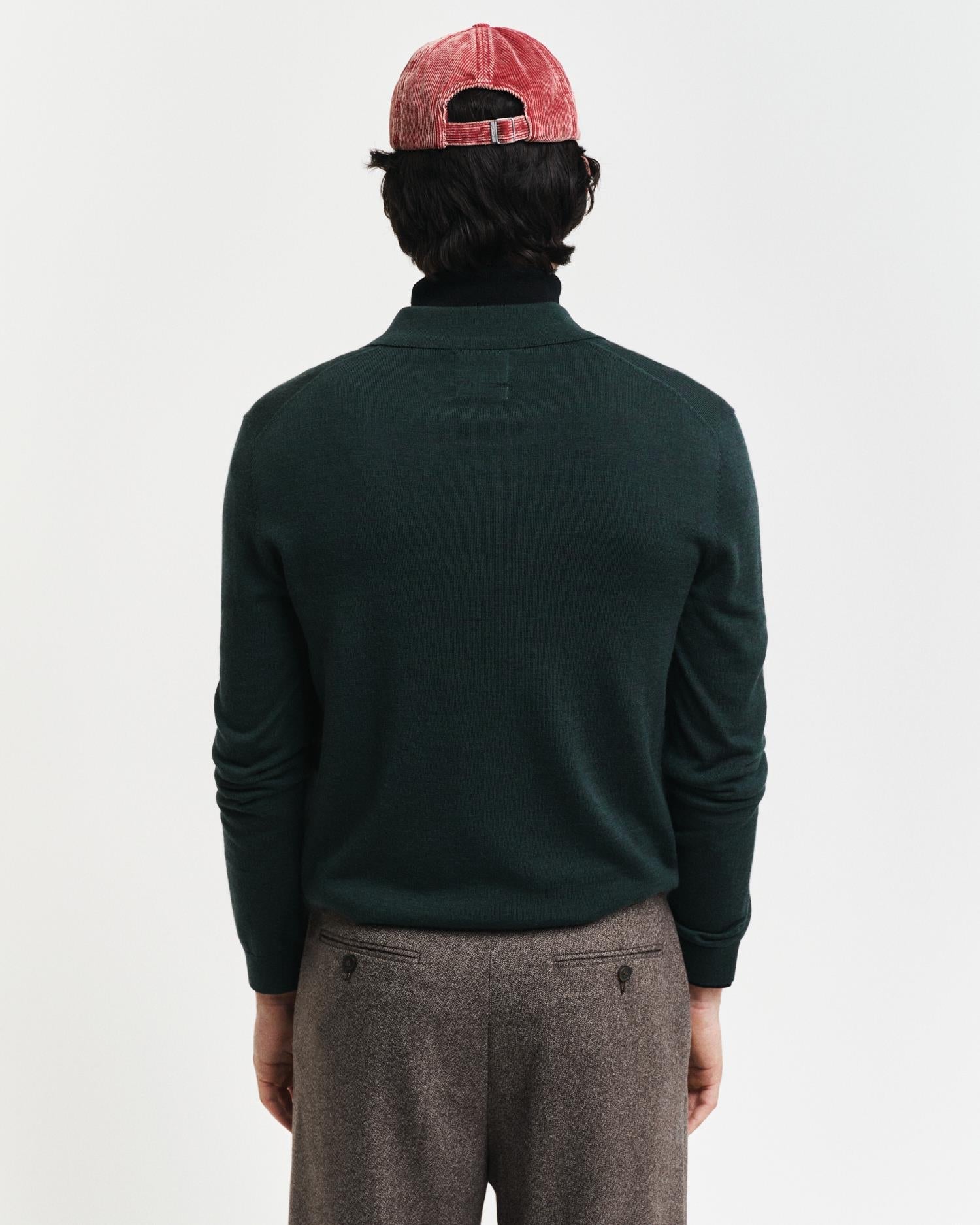 Extrafine merino wool polo-Strikk-Gant-Aandahls