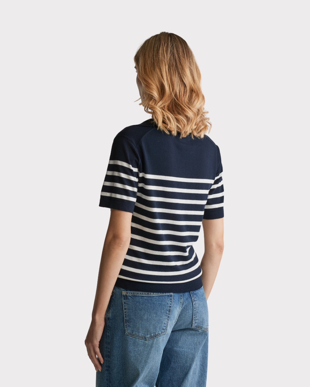 Fine Knit striped ss Rugger-T-shirt-Gant-Aandahls