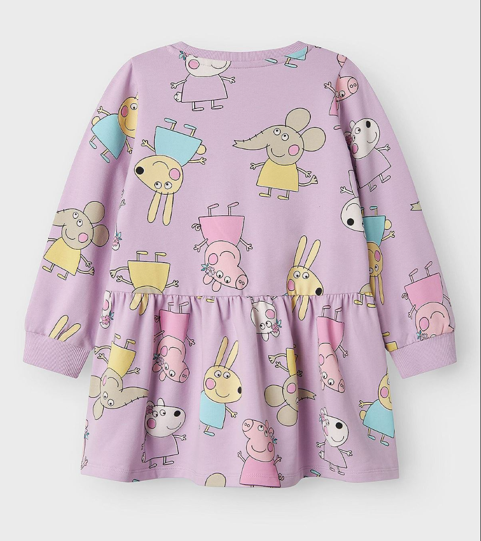 Fira Peppa Sweat Dress Unbrushed-Kjole-Name it-Aandahls