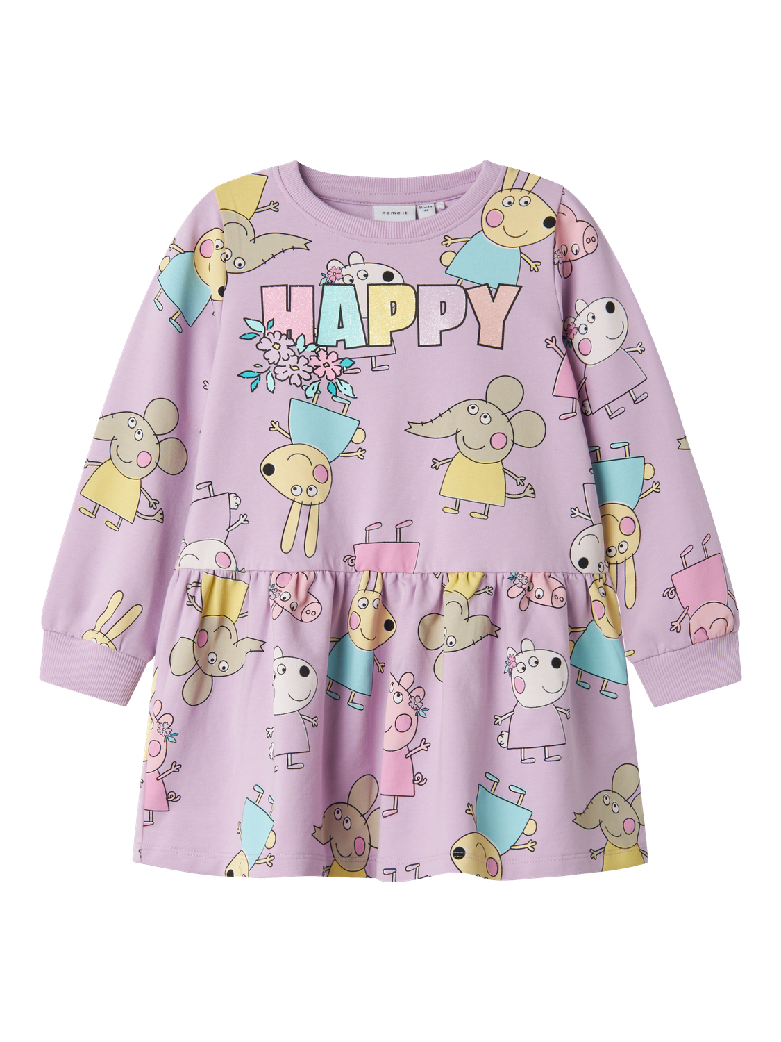 Fira Peppa Sweat Dress Unbrushed-Kjole-Name it-Aandahls