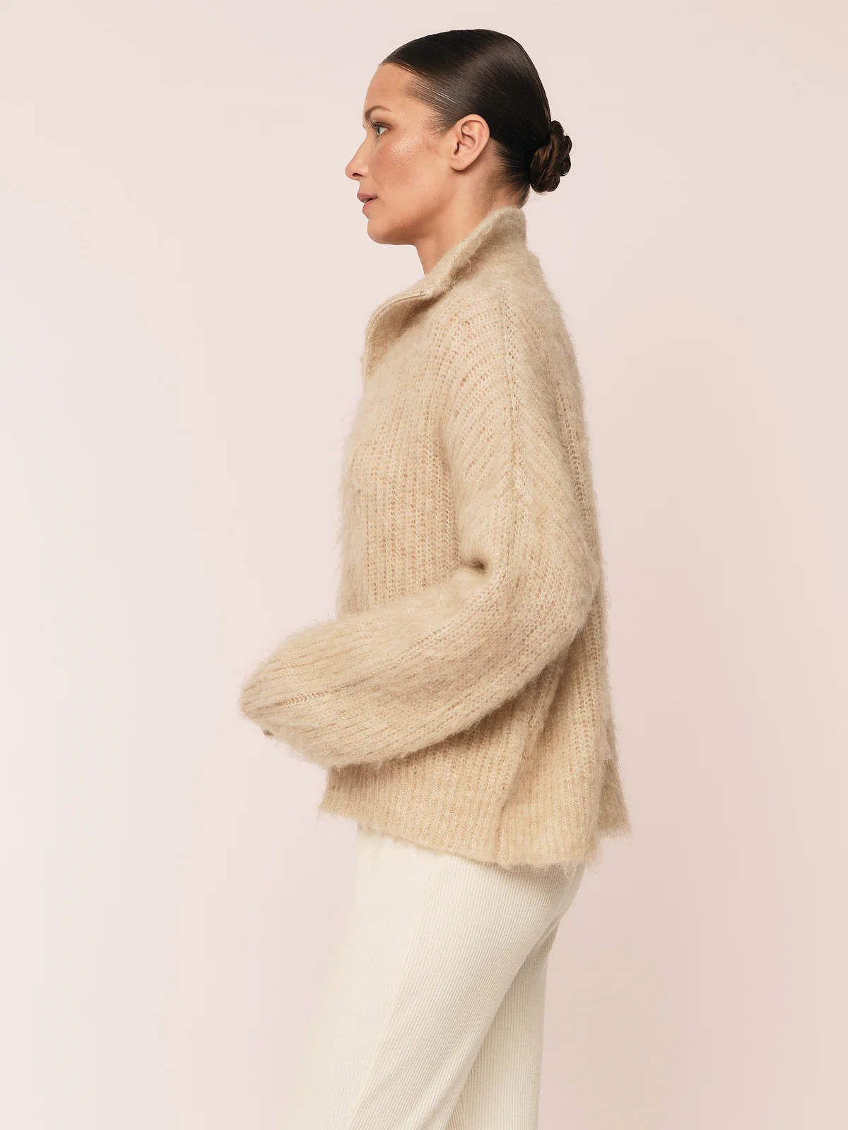 Florie Brushed Zip Knit-Strikk-OnceUntold-Aandahls