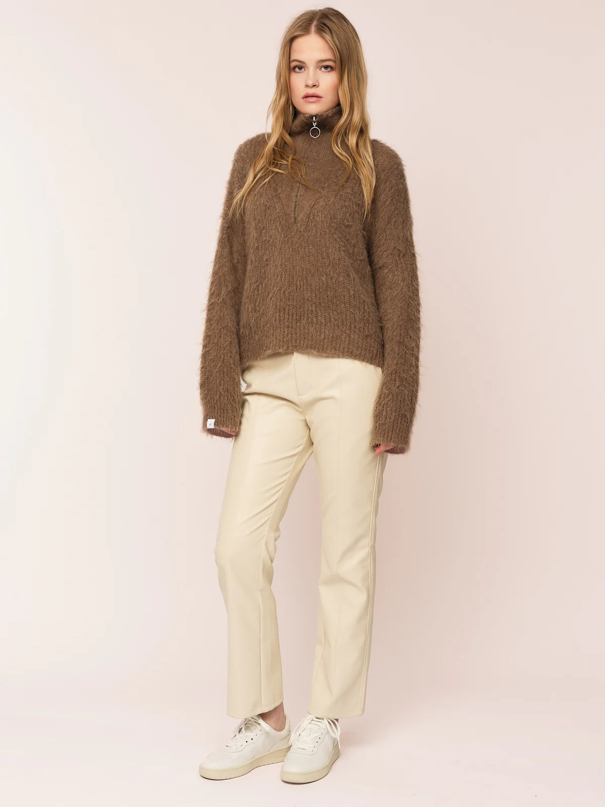 Florie Brushed Zip Knit-Strikk-OnceUntold-Aandahls