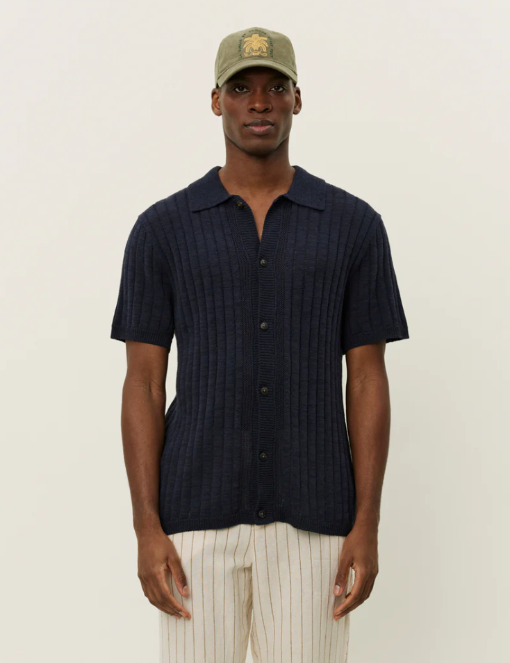 Floyd Linen Knitted SS Shirt-Skjorte-Les Deux-Aandahls
