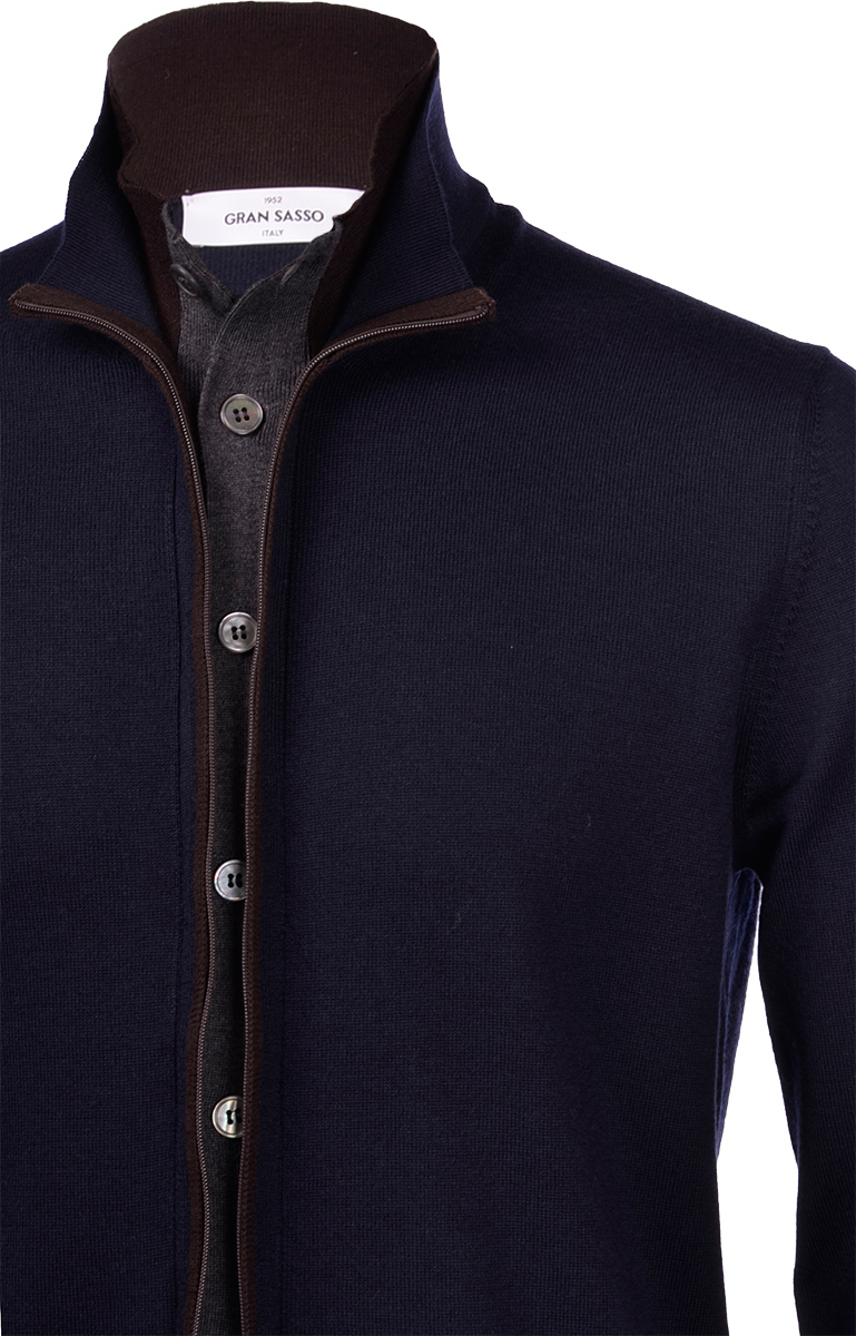Giubbino Zip Jacket-Cardigan-Gran Sasso-Aandahls