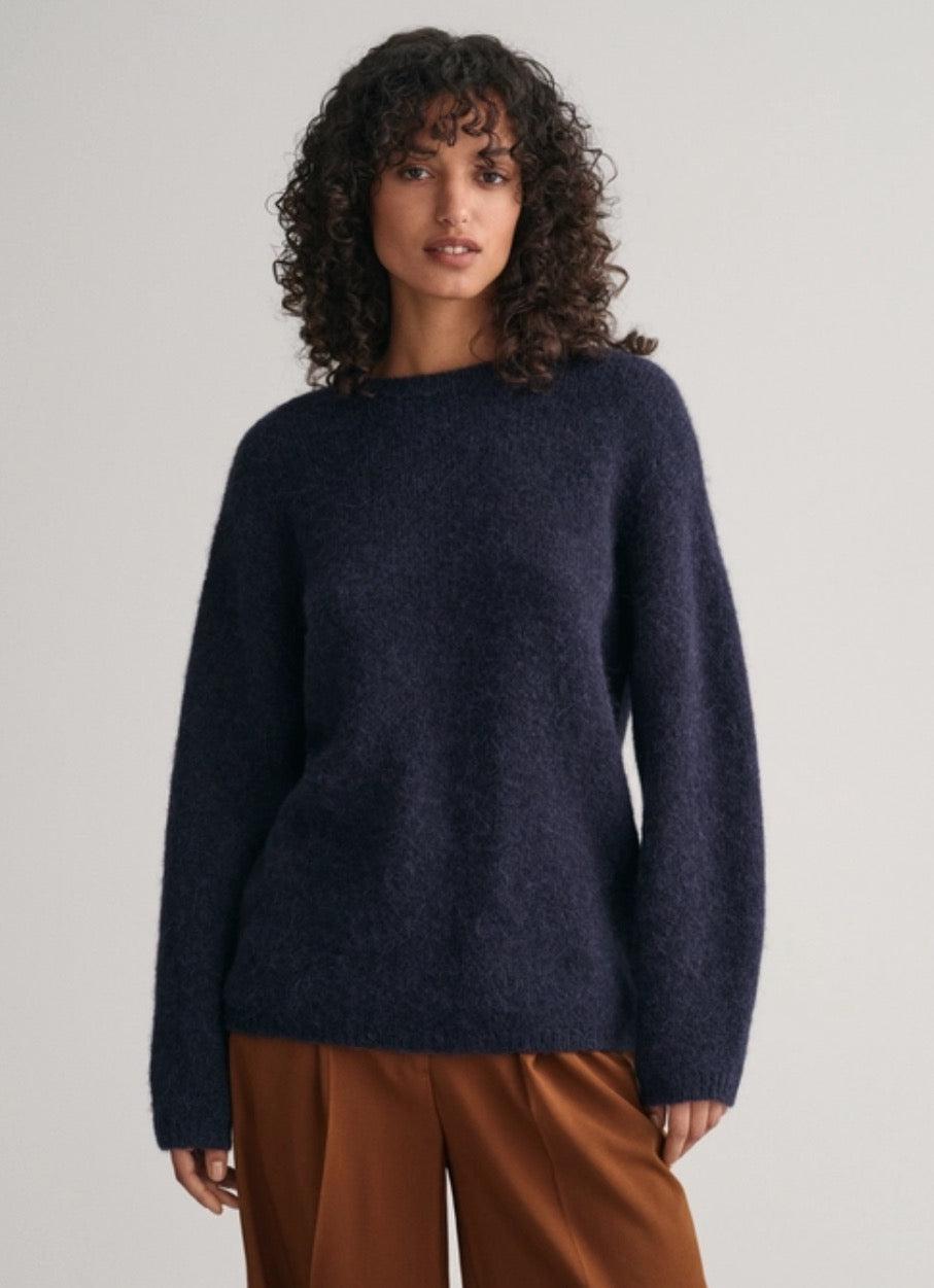 Hairy Texture C-Neck-Genser-Gant-Aandahls