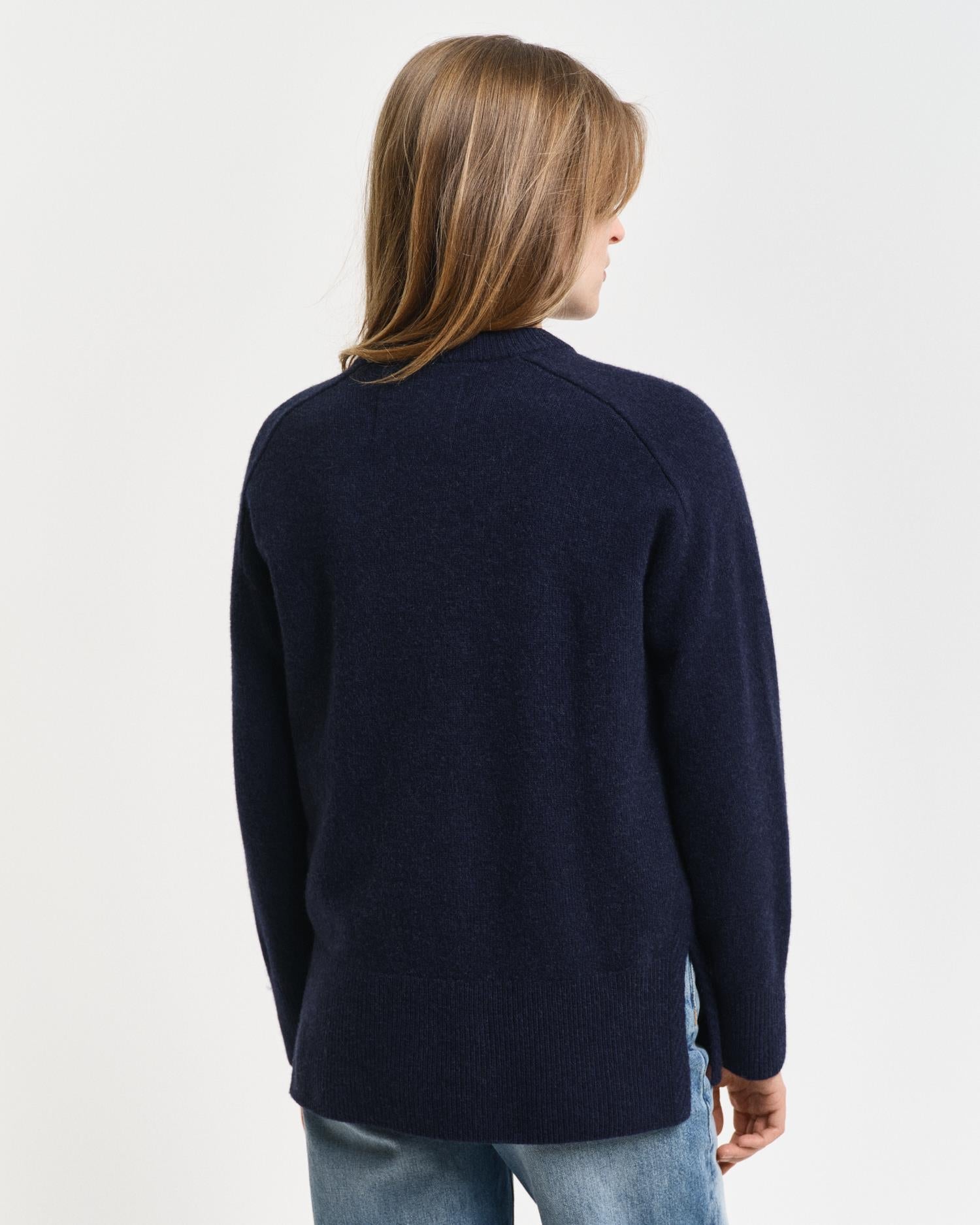 Herringbone detail c-neck-Genser-Gant-Aandahls