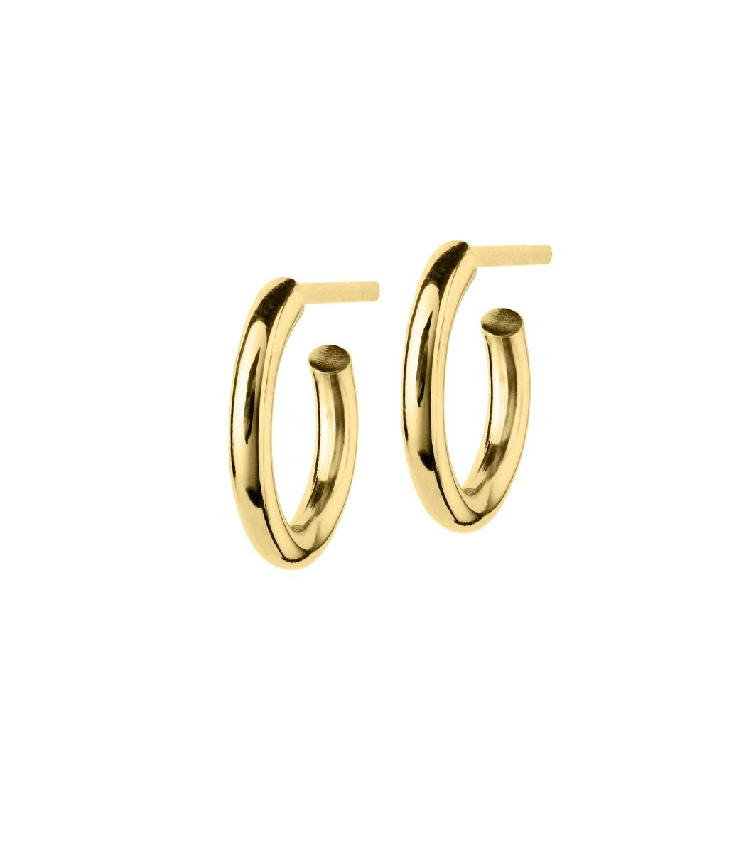 Hoops Earrings Gold Small-Tilbehør-Edblad-Aandahls